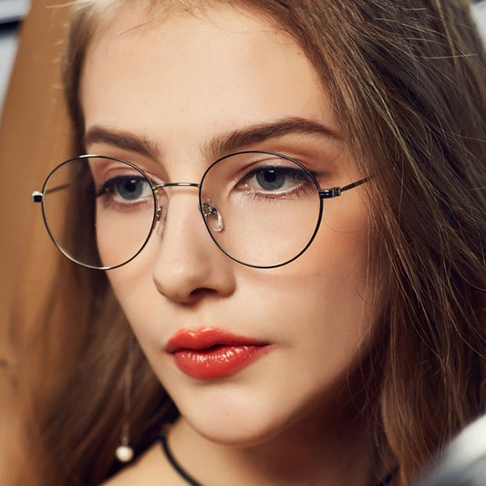 Flat Spectacles with Metal Spectacle Frame