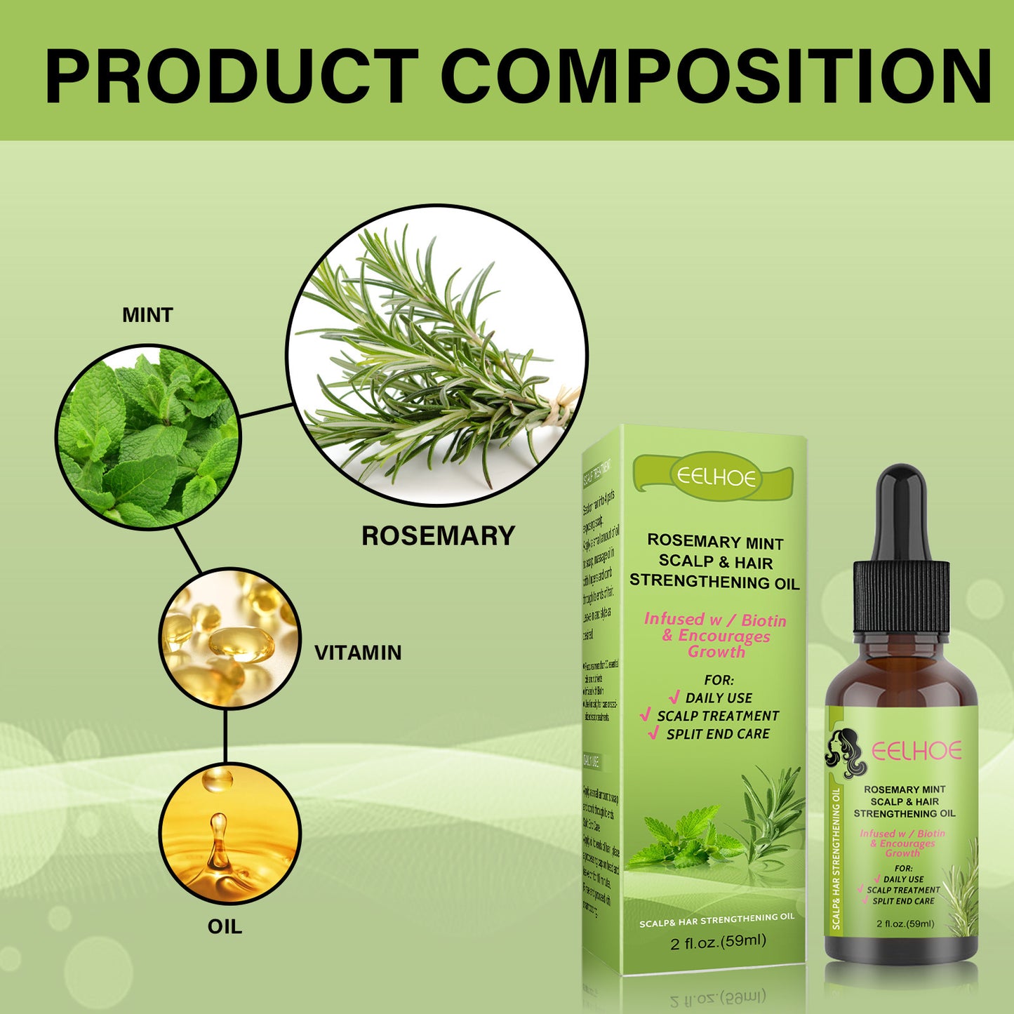 Revitalizing Rosemary Mint Scalp Elixir for Hair Growth