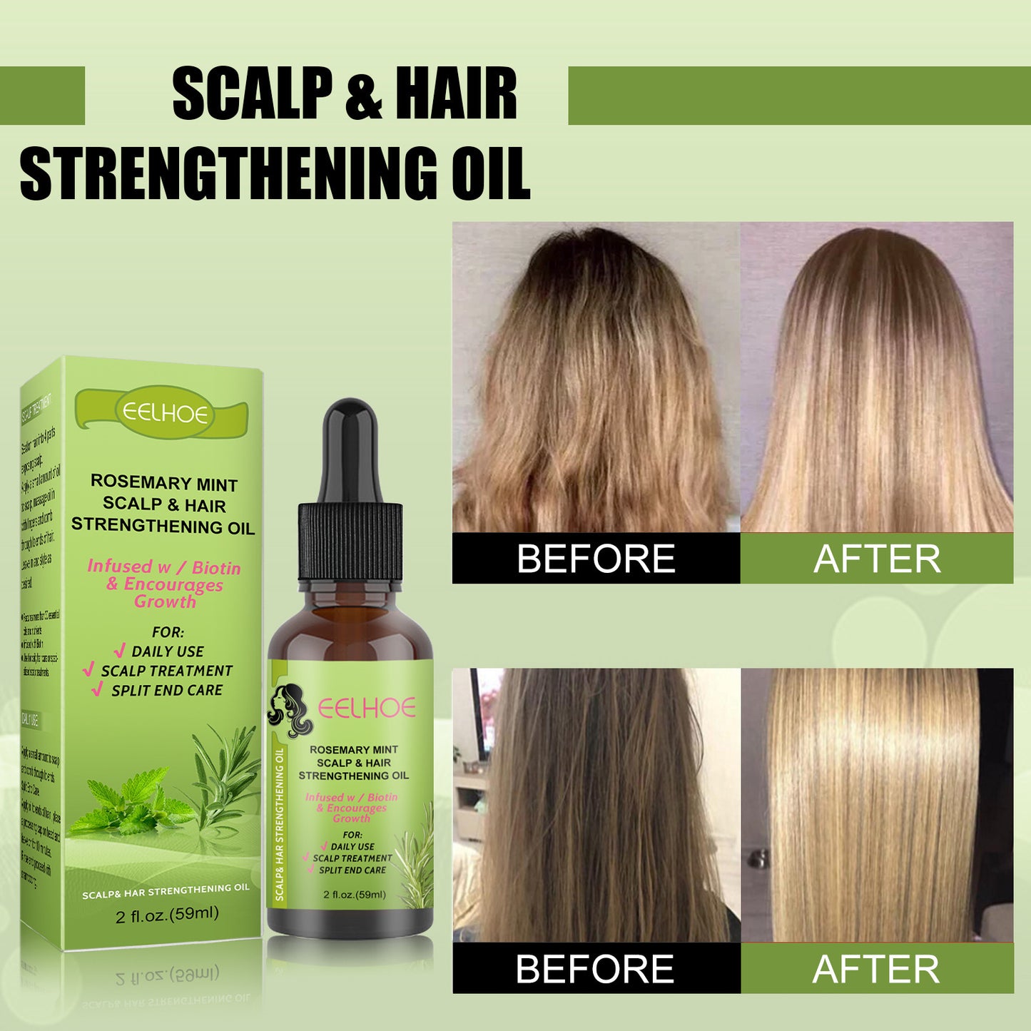 Revitalizing Rosemary Mint Scalp Elixir for Hair Growth