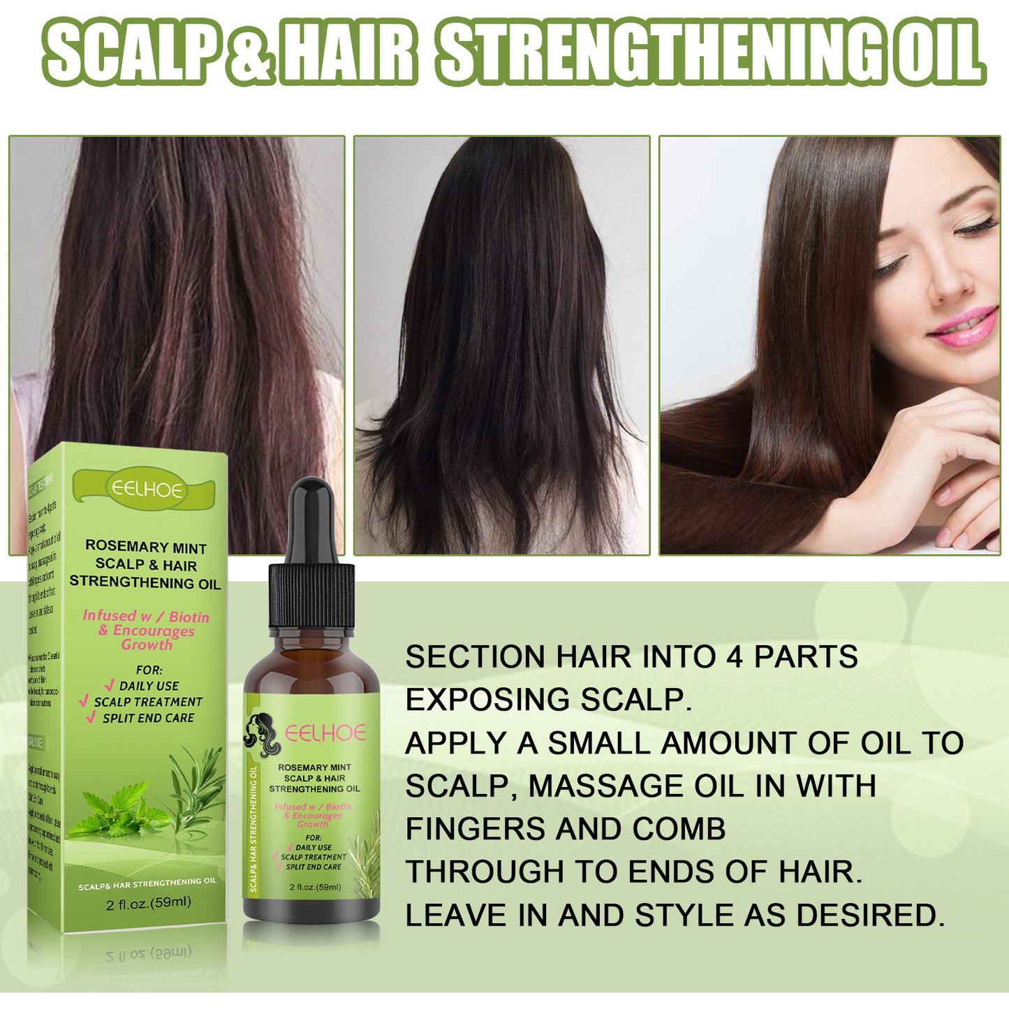 Revitalizing Rosemary Mint Scalp Elixir for Hair Growth