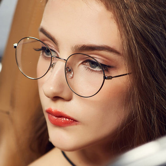 Flat Spectacles with Metal Spectacle Frame