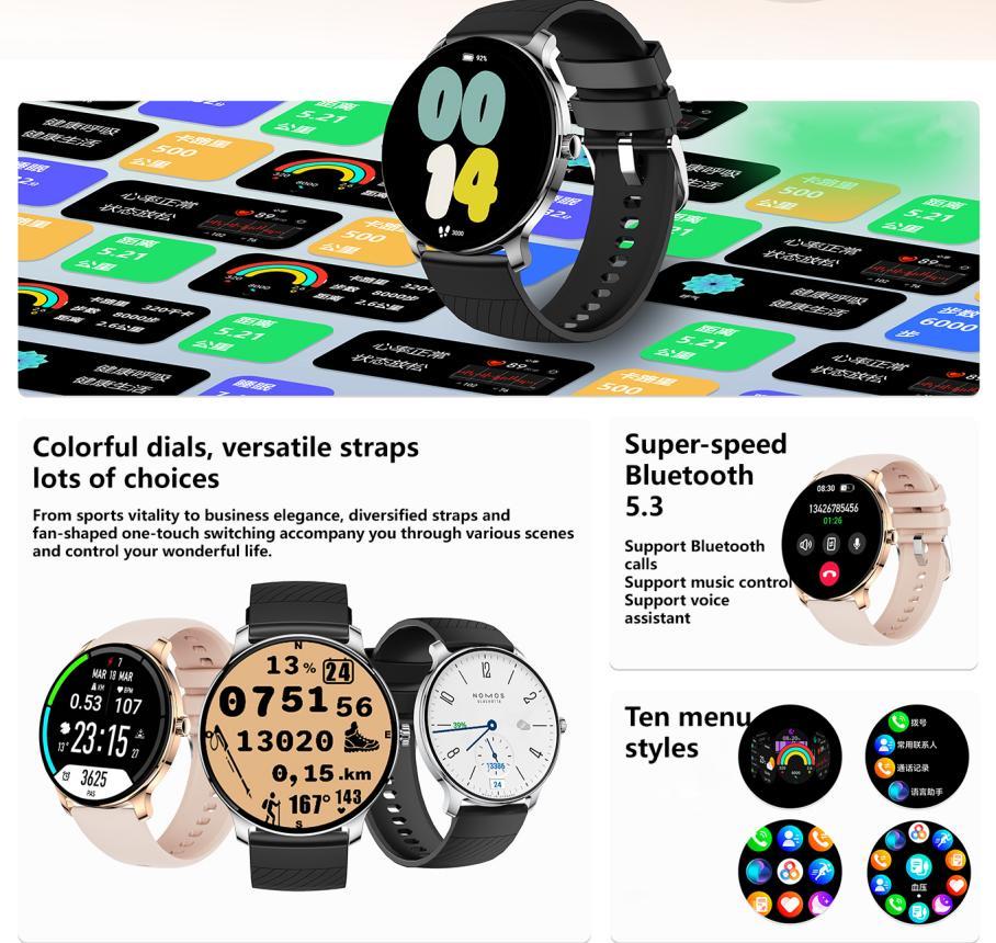 Ultra Slim Smart Watch For Men Women For Men Women, 1.43 AMOLED Screen Fitness Watches ,  LP67 Outdoor Watch For Android Ios